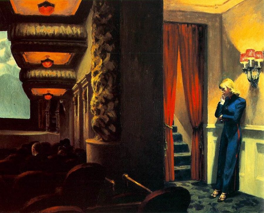 New York Movie, Ed. Hopper, 1939, Oil on canvas, 32.25 x 40.125 in.