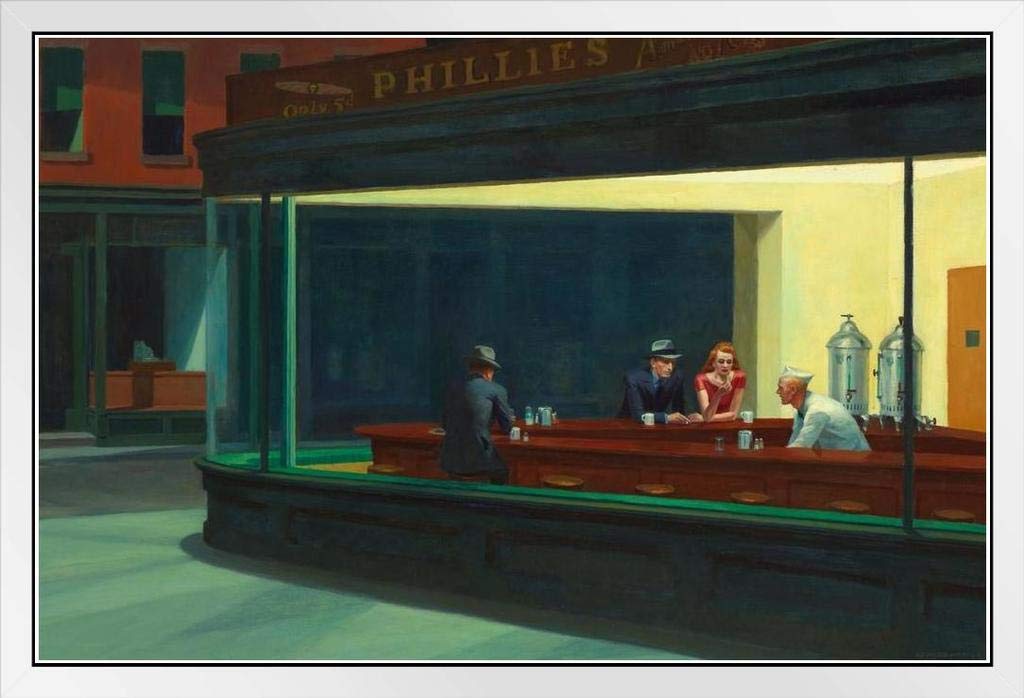 Nighthawks, Ed. Hopper, 1942, Oil on canvas, 33.125 x 60 in.