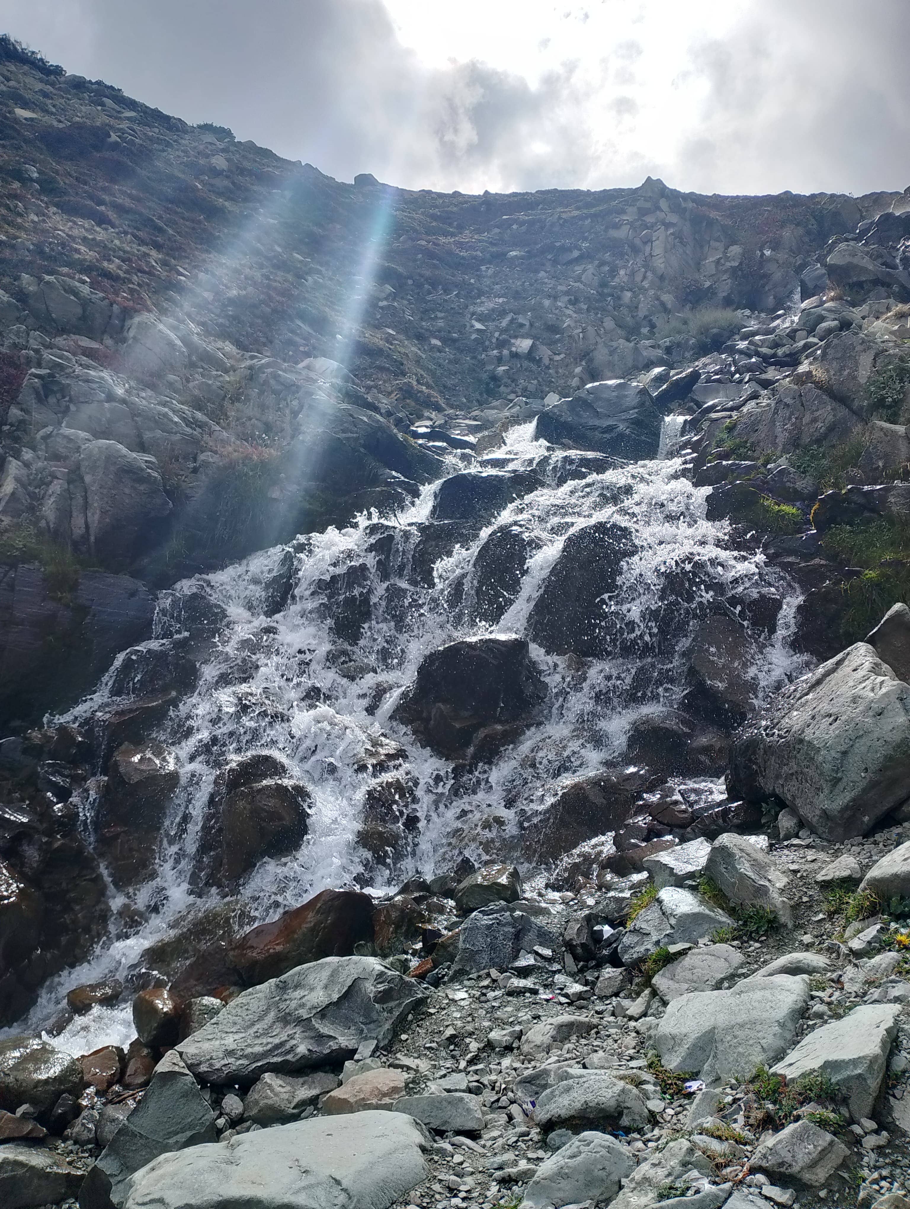 The waterfall at Gulmarg. Totally worth the climb.