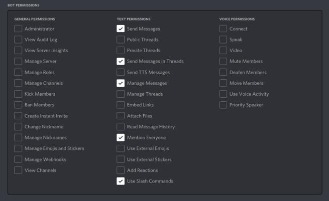 Permissions for Mayhem