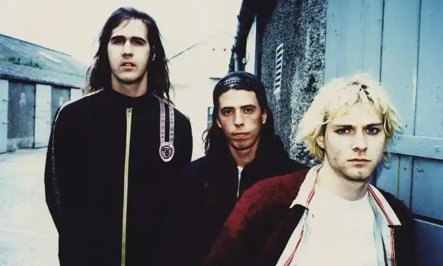 Nirvana. From left: Krist Novoselic (bass), Dave Grohl (drums) and Kurt Cobain (guitar and vocals)