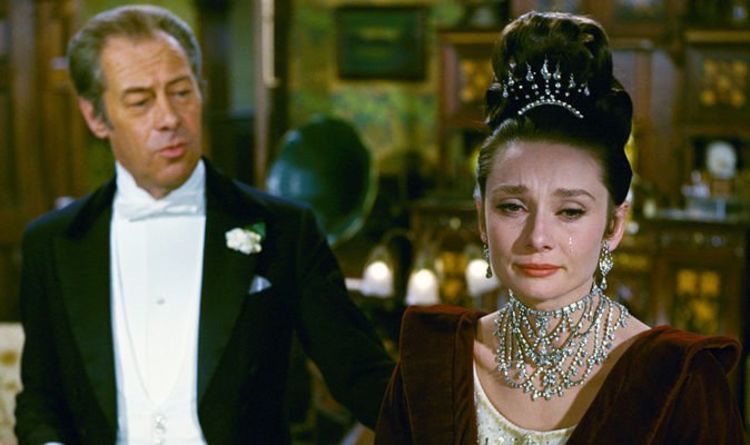 Rex Harrison as Henry Higgins and Audrey Hepburn as Eliza Doolittle in My Fair Lady (1964)